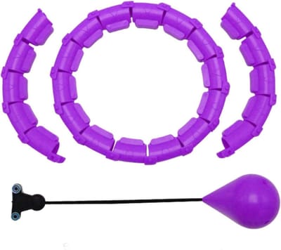 Fitness Hoepel - Afslank Hoepel - Buikspieren Trainen - Verstelbaar 24 Secties - Max 130cm Taille - Paars