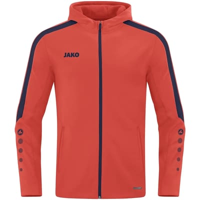 Jako Power Jas Met Kap Dames - Flame / Marine | Maat: 40