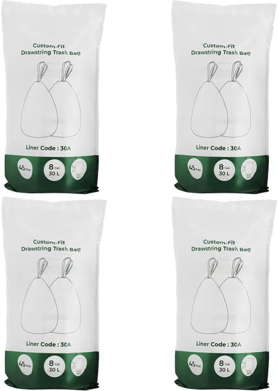 SONGMICS - Vuilniszakken - 180 Stuks - 30L - Voorgesneden - Extra Sterk
