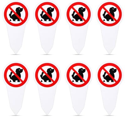 Verbodsbord voor Honden - Set van 8, 30 x 15 cm, Voor Schone Wegen en Groenvoorzieningen