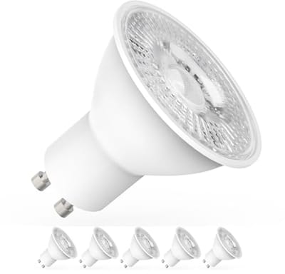 Energiezuinige GU10 LED Lamp 5-Pack - 5W - 6000K Koel Wit Licht - Lange Levensduur
