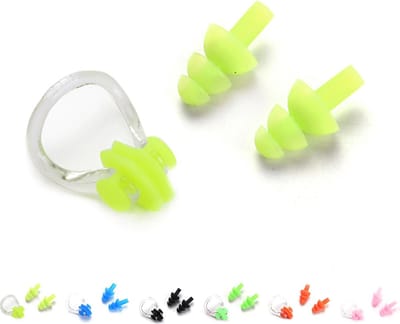 Neusclip Set – Set van Neusknijper & Oordoppen – Zwemmen – Groen - Comfortabele Neusclip - Zachte Oordoppen - Zwemtraining en Recreatie - Waterdichte Bescherming - Hoogwaardige Kwaliteit - Duurzaam en Betrouwbaar