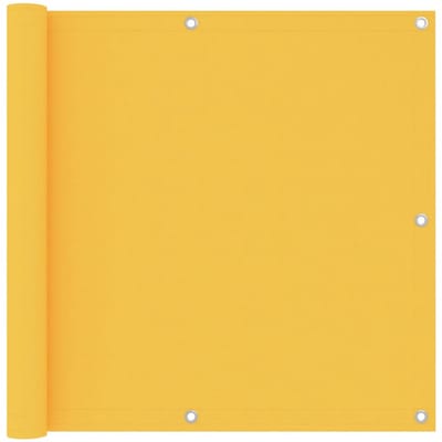 Balkonscherm - 90x500 cm - Privacy Scherm Balkon - Oxford Stof - Geel - Windbescherming & UV-bestendig - Universele Maat Zonnig Privacyscherm