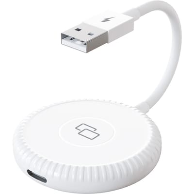 Carplay Spiegeladapter Bekabelde Carplay Spiegeling Dongle Telefoonscherm Spiegelapparaat voor IOS Telefoons white
