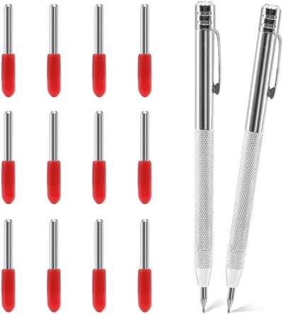Tear Needle Set van 2 Stuks met Tungsten Carbide Pen en 12 Vervangende Markeerpunten voor Glas, Metaal en Keramiek