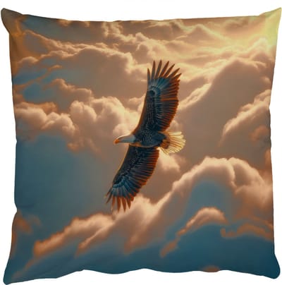 Sierkussens - Kussentjes Woonkamer - 50x50 cm - Adelaar - Wolken - Zon