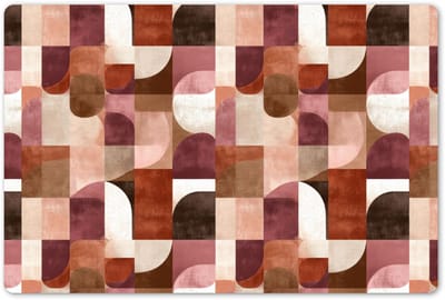 Placemats 45x30 cm - Placemat kunststof - 1 stuk - Geometrie - Modern - Retro - Borden onderleggers - Decoratie voor op tafel - Keuken tafeldecoratie accessoires - Vinyl onderlegger - Tafelversiering
