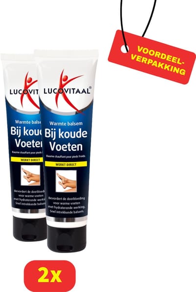 Lucovitaal Warmte Balsem - Bij Koude Voeten - 2x 75ML - Voordeelverpakking