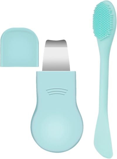 Gezichtsschraper | Poriënreiniger | Exfoliërende tool - Verwijderspatel voor kin en wangen 's ochtends en 's avonds thuis of onderweg voor vrouwen en mannen