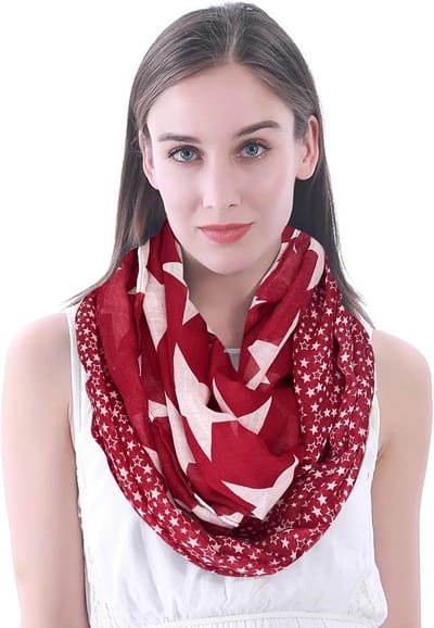 Dames tube sjaal met sterrenprint | Lichte lusvormige halsdoek