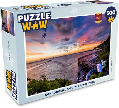Puzzel Zonsondergang in Kaohsiong - Legpuzzel - Puzzel 500 stukjes