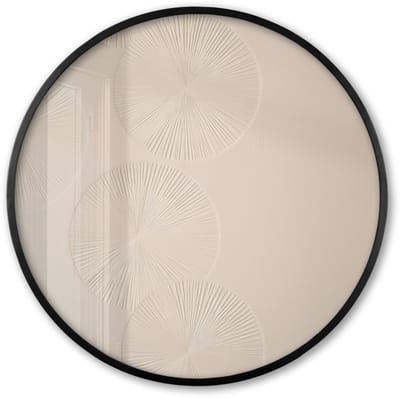 Poster in lijst Rond - Fotolijst 60x60 cm - Posters - Japandi - Beige - Modern - Ronde posterlijst zwart - Decoratie - Wanddecoratie woonkamer - Muurdecoratie slaapkamer
