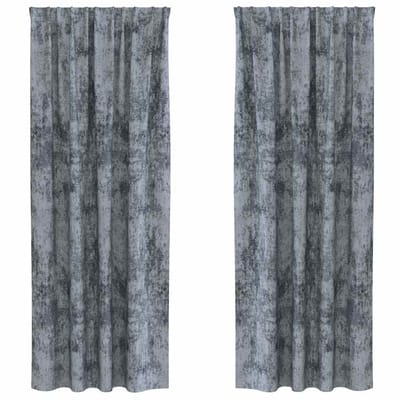 vidaXL Velvet Gordijnen 2 st Zilvergrijs 225 x 140 cm Fluweel