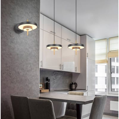 Trio Lighting LED hanglamp Keaton, zwart/goudkleurig, Ø 40 cm, CCT