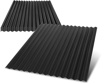 5x ASA-PVC Golfplaten 1,5mm 117x93cm Grijs Carport Tuinhuis
