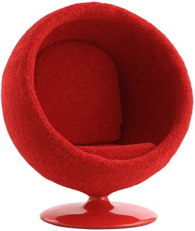 OHNO - Bolton Lounge Stoel - Rood - Zachte zitting - Egg Look a Like