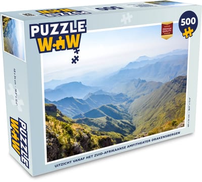Puzzel Uitzicht vanaf het Zuid-Afrikaanse Amfitheater Drakensbergen - Legpuzzel - Puzzel 500 stukjes