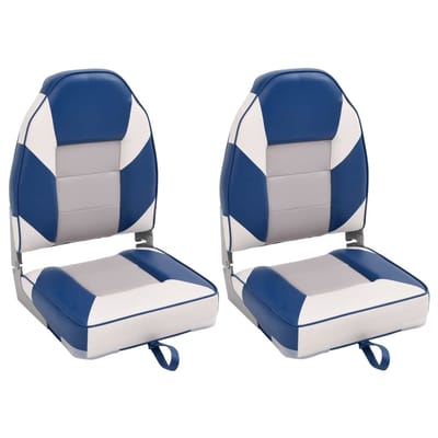 vidaXL - Bootstoelen - 2 - st - inklapbaar - met - hoge - rugleuning - 39x43x58 - cm
