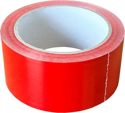 Kortpack - PP-acryl tape - Rood - 50mm x 66mtr - 36 rollen - Verpakkingstape - Low noise tape - (020.0804)