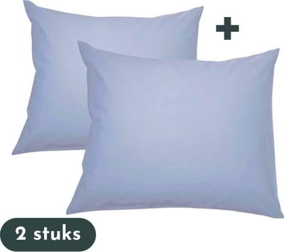 Zavelo Kussenslopen - Hotelkwaliteit - Set van 2 Stuks - Blauw - 60x70cm - 100% Katoen - Hotelsluiting