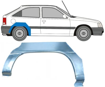Reparatiepaneel achterspatbord voor Opel Kadett E Astra 1984-1993 / Rechts