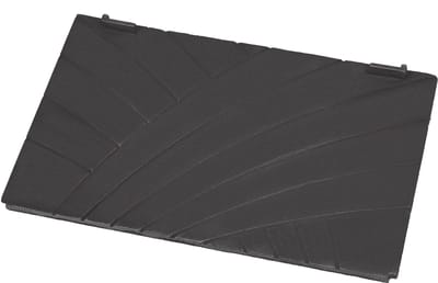 KOTARBAU® Gietijzeren Haardplaat, 47 x 31,5 cm, Antraciet, Achterplaat Open Haard, Reflectorplaat Open Haard, Hittebestendig, Zickzackpatroon
