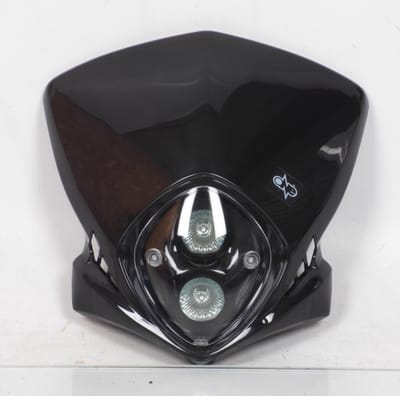 koplamp plaat een voor auto duke zwart / 2 x 12v 20w ø50mm nieuw