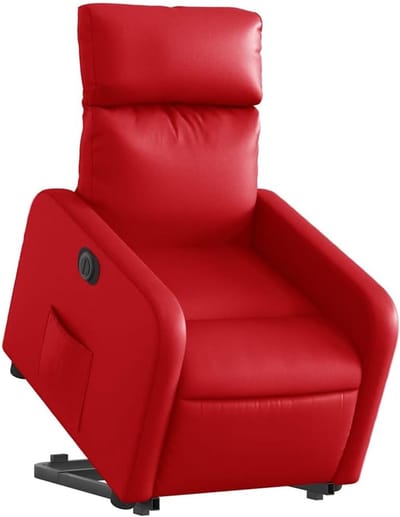 Elektrische stoel - Sta-op stoel - Comfortabel relaxen - Automatische verstelling - 66x146x76cm - Rood