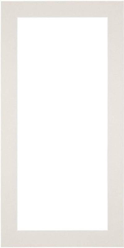 Passe-Partout Fotomaat 13x18 cm - Lijstmaat 20x40 cm - Lichtgrijs - Museumkarton - Fotolijst niet inbegrepen