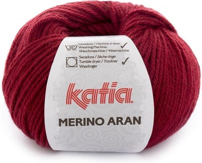 Katia Merino Aran - 51 bordeauxrood - Merinogaren