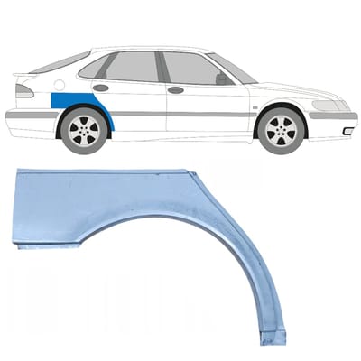 Reparatiepaneel achterspatbord voor Saab 9-3 1998-2003 / Rechts