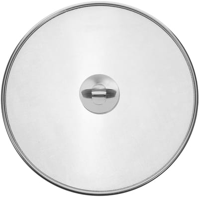 Dailygoods- Spatbescherming Roestvrij Staal - Dekselhouder 33 cm - Deksel Magnetron - Veilig Koken - Gemakkelijk te Reinigen - Beschermt Tegen Oliespatten