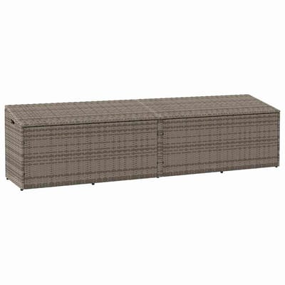 vidaXL - Tuinbox - 220x50x58 - cm - poly - rattan - grijs