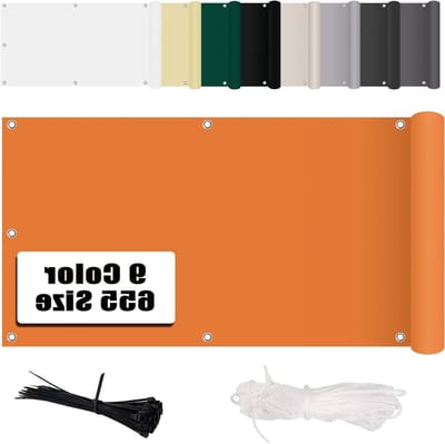 Balkon Scherm - Privacy Scherm - Inkijk Beschermen - Weerbestendig Waterafstotend - 110 x 950 cm - Oranje