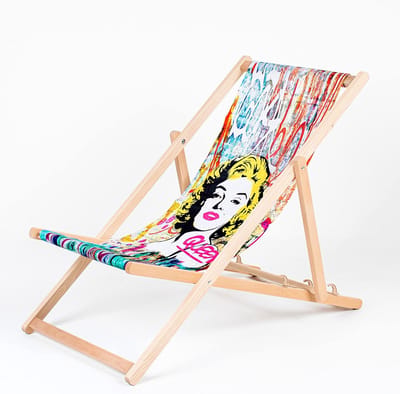 Houten Ligstoel - Strandstoel Tuinstoel - Buiten Ontspannen - Opvouwbaar Lichtgewicht - 122 x 58 cm - Geel