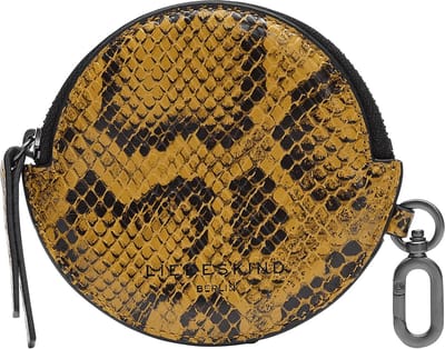 LIEBESKIND BERLIN Leren Utensil zak Snake Pendant Round Etui Dijon Geel