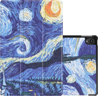 Hoes - Geschikt voor Lenovo Tab P11 Plus - Dun & Stevig - Trifold Bookcase - Hard Cover - Hardcover Book Case - Tablet Hoesje - Sterrenhemel