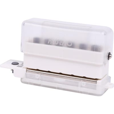 KWtriO 6 Gaten Papier Punch Handheld Mini Puncher Ondersteuning Meerdere 202630 Perforeren 5.5mm transparant
