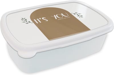 Broodtrommel Wit - Lunchbox - Brooddoos - It's you and no one else - Quotes - Spreuken - Relatie - 18x12x6 cm - Volwassenen