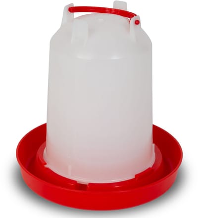 EBERTH Pluimvee-drinkbak voor kippen met een inhoud van 1,5 l, drinkbakken voor pluimvee, drinkbakken, automatische drinkbakken, PP-copolymeer, toebehoren voor landbouwbedrijven, draaggreep