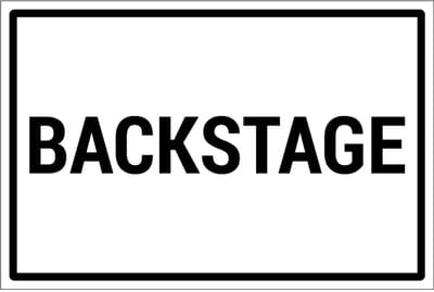 Backstage sticker | 18 x 12 cm