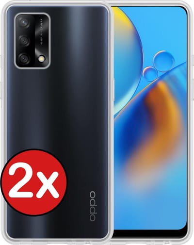 Hoesje - 2 Stuks - Geschikt voor OPPO A74 4G - Sterk & Shockproof - Telefoonhoes - Back Cover - Case Siliconen - Telefoon Hoes - Transparant