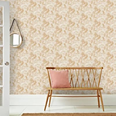 Behang - Tie Dye - Ombre- Beige Goud - Tienerkamer - Kinderbehang - 0,53 x 10,05 M – Urban Friends & Coffee