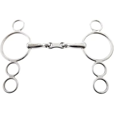 Mors 3 of 4 ringen voor paard met schakels Korsteel French Link