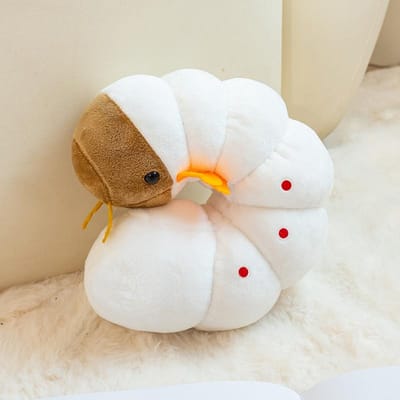 Leuk Zijderups Larven Pluche Speelgoed Simulatie Insecten Larven Pop Zacht Insect Knuffelkussen Dierlijk Zijderups Bank Decoratie Kussen 20cm white