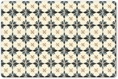 Placemats 45x30 cm - Placemat kunststof - 1 stuk - Sierlijk - Ornament - Blauw - Borden onderleggers - Decoratie voor op tafel - Keuken tafeldecoratie accessoires - Vinyl onderlegger - Tafelversiering