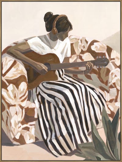 Schilderij 60x80cm gitaar
