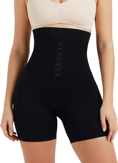 Body Shaper Short met Waist Trainer - Korset - Zwart - Taille Trainer - Waist Shaper - Waist Trainer Korset - Corrigerende Short - Shapewear - Corrigerend Ondergoed Dames