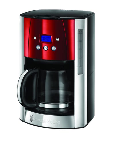 Russell Hobbs 23240-56 Luna Solar Red - Filterkoffiezetapparaat met glazen kan - Rood