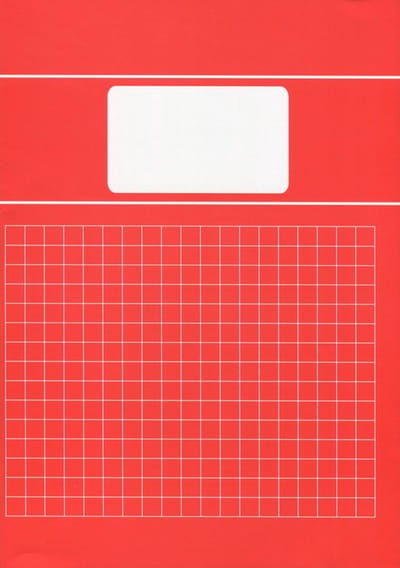 Benza - Basic Schriften Ruit 10 mm 1 cm A4 - Rood - 5 stuks